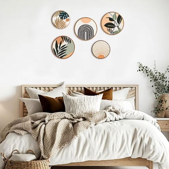 Boho Wall Art Decor, 5 Pcs - Picture 2 of 6